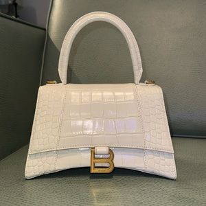 White balenciaga handbag